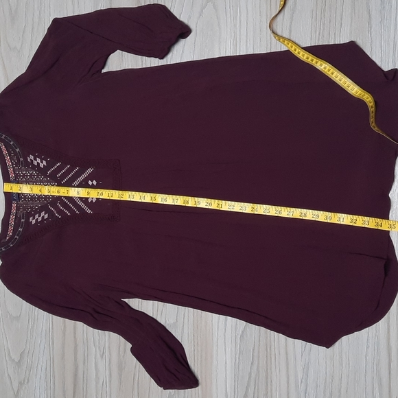 Artesia 3/4 sleeve Wine Goblet Boho Dress size large - Picture 6 of 9